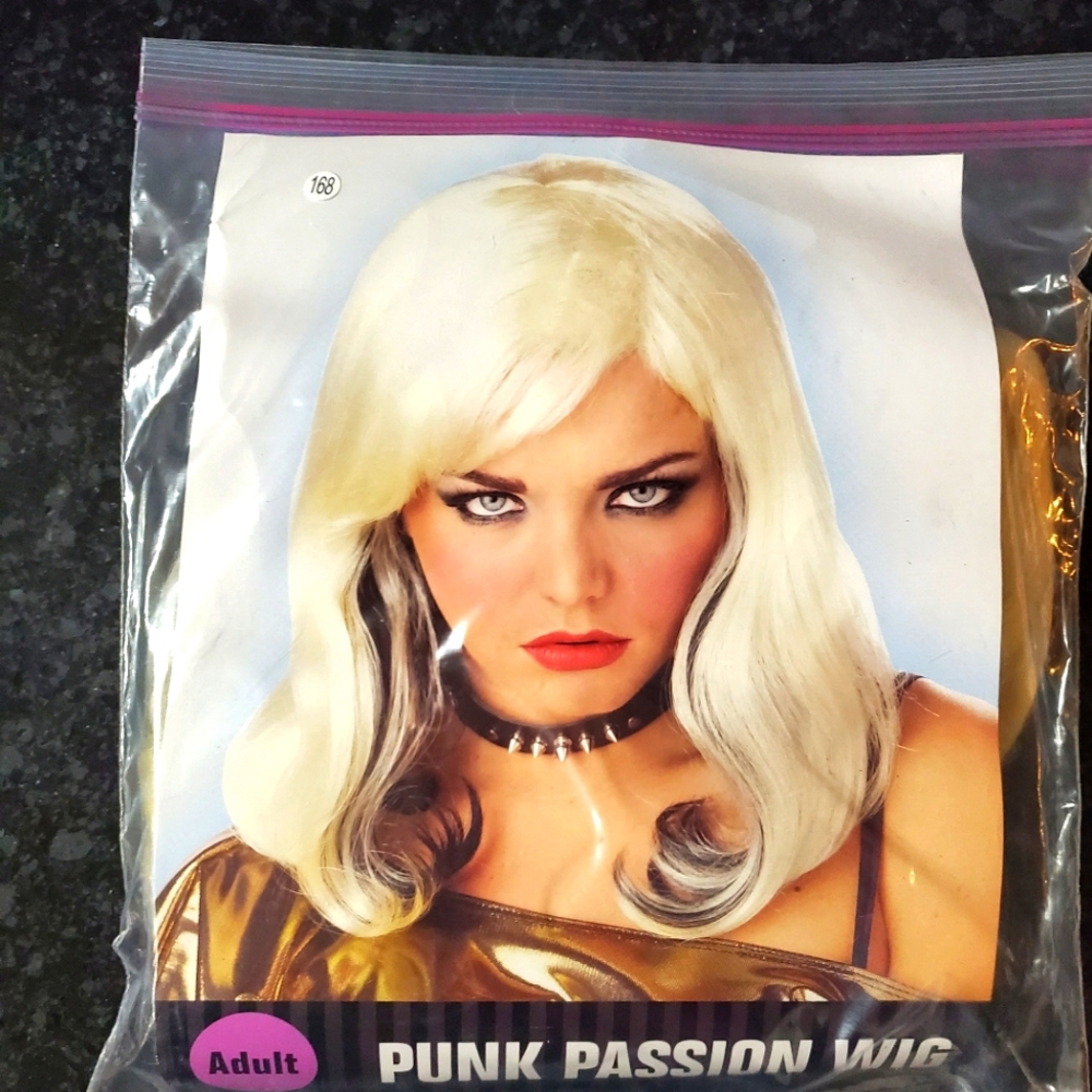 Blonde Punk Passion Wig- Halloween Costume- New- RRR Halloween Wigs